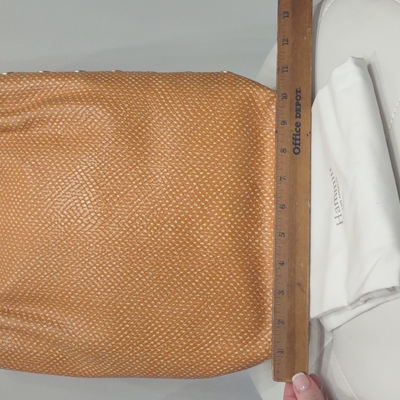 HAMMITT Oliver Medium Gold Apricot snake Shoulder Purse Handbag Pumpkin FALL NEW - Picture 5 of 11